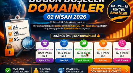 Bugün Düşecek Domainler 02.04.2026