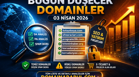 Bugün Düşecek Domainler 03.04.2026