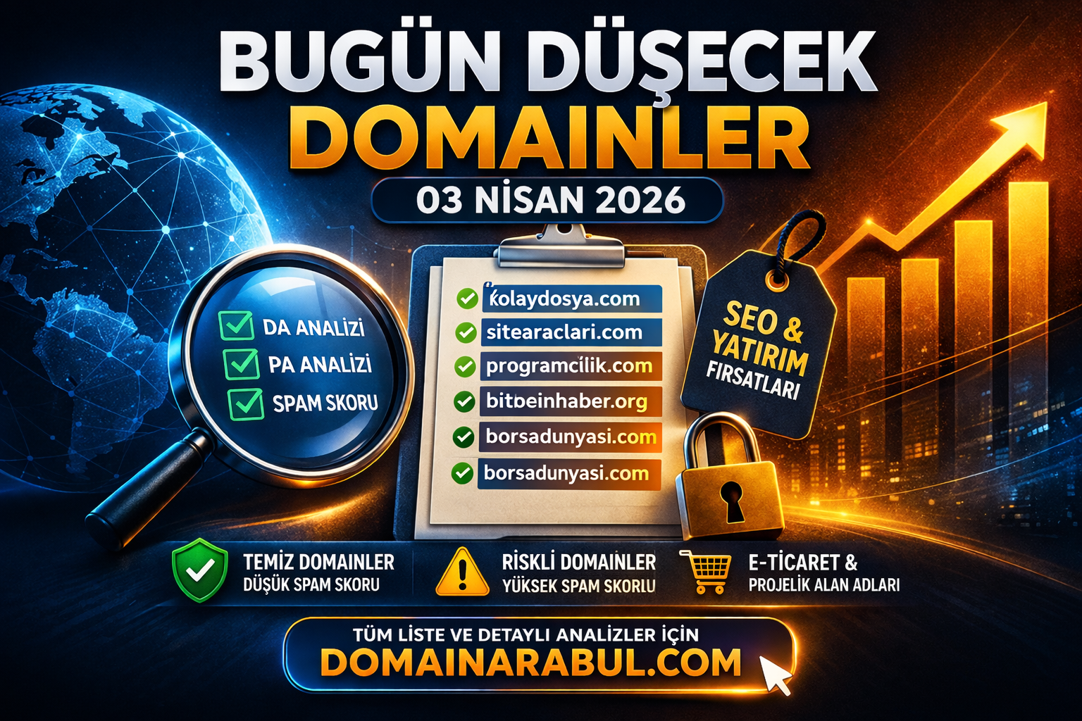 Bugün Düşecek Domainler 03.04.2026