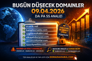 Bugün Düşecek Domainler 09.04.2026