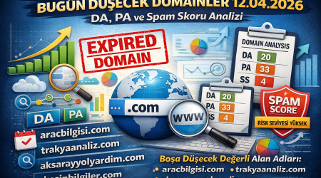 Bugün Düşecek Domainler 12.04.2026