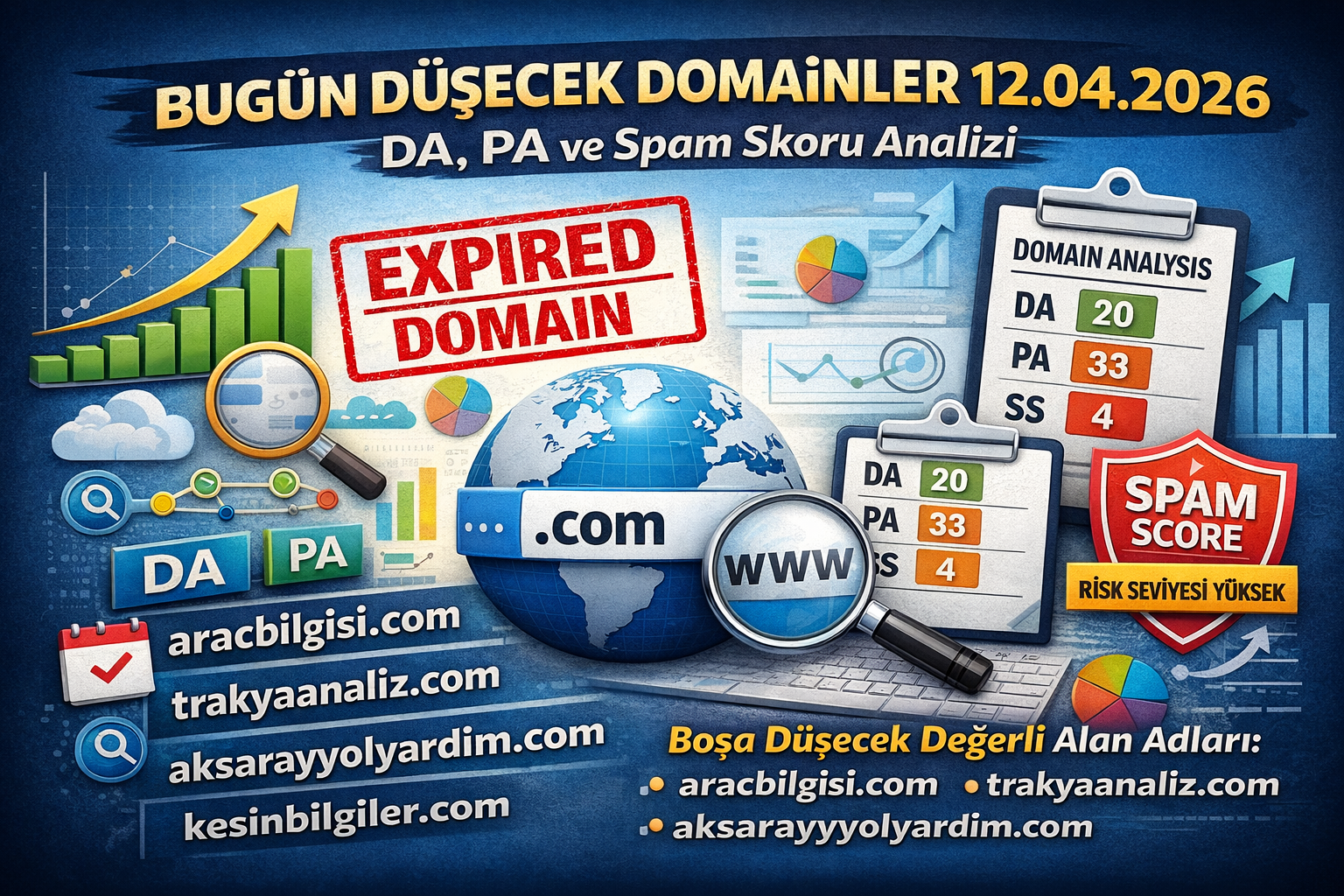 Bugün Düşecek Domainler 12.04.2026