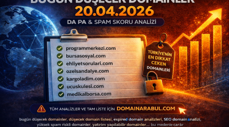 Bugün Düşecek Domainler 20.04.2026