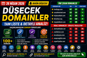 Bugün Düşecek Domainler 26.04.2026
