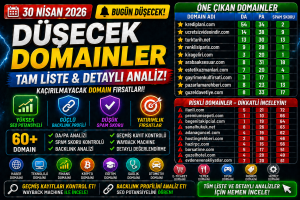 Bugün Düşecek Domainler 30.04.2026