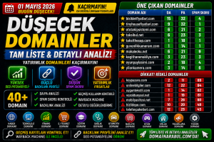 Bugün Düşecek Domainler 01.05.2026