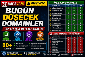 Bugün Düşecek Domainler 03.05.2026