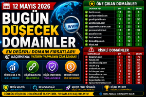 Bugün Düşecek Domainler 12.05.2026
