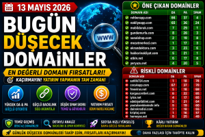 Bugün Düşecek Domainler 13.05.2026