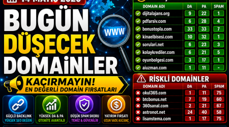 Bugün Düşecek Domainler 14.05.2026