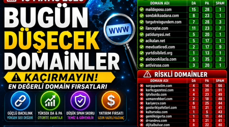 Bugün Düşecek Domainler 15.05.2026