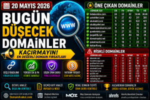 Bugün Düşecek Domainler 20.05.2026