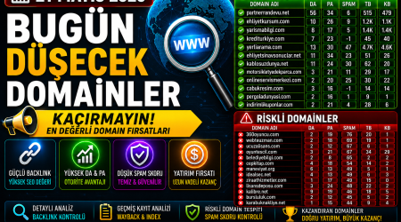 Bugün Düşecek Domainler 21.05.2026