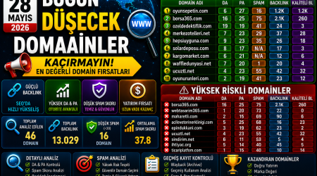 Bugün Düşecek Domainler 28.05.2026