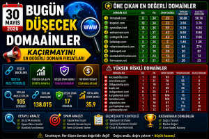 Bugün Düşecek Domainler 30.05.2026